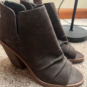Vince Camuto open toe heeled booties